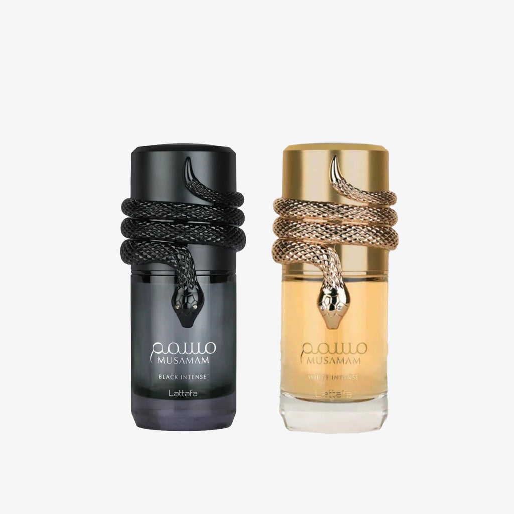 Musamam Black and White Intense Lattafa Perfume Set – Hana Fragrance