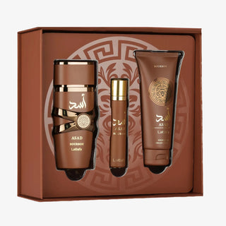 Lattafa Asad Bourbon 3pcs Gift Set perfume in Singapore