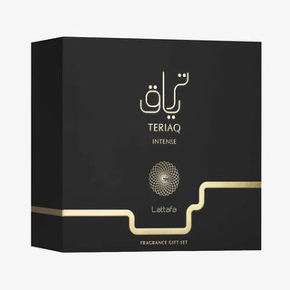 Lattafa Teriaq Intense 3pcs Gift Set amber spicy perfume